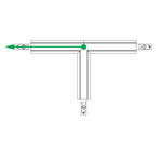 TS24M 2-Circuit Magnetic Track T Shape Power Feed - White