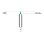 TS24M 2-Circuit Magnetic Track T Shape Power Feed - White
