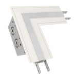 TruLine .5A Static White L-Picture Frame Power Connector - Satin Aluminum