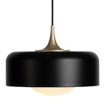 Pensee Large Pendant - Matte Black / Matte Opal