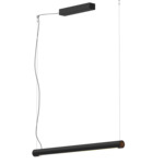 Turner Linear Pendant - Matte Black / Walnut