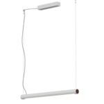 Turner Linear Pendant - Matte White / Walnut
