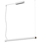 Turner Linear Pendant - Matte White / Walnut