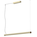 Turner Linear Pendant - Champagne Gold / Walnut