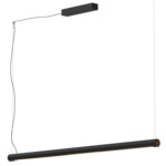 Turner Linear Pendant - Matte Black / Walnut