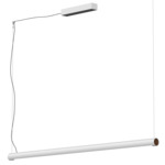 Turner Linear Pendant - Matte White / Walnut