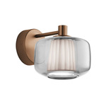 Plisse Wall Sconce - Matte Bronze / Crystal / Light Grey Plisse