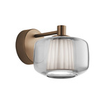 Plisse Wall Sconce - Matte Bronze / Crystal / Ivory Plisse