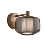 Plisse Wall Sconce - Matte Bronze / Smoky / Light Grey Plisse