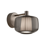 Plisse Wall Sconce - Matte Steel / Smoky / Ivory Plisse