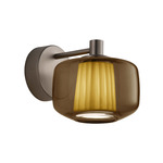 Plisse Wall Sconce - Matte Steel / Burnt Earth / Light Grey Plisse