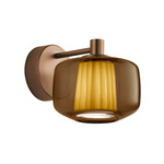 Plisse Wall Sconce - Matte Bronze / Burnt Earth / Light Grey Plisse