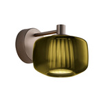 Plisse Wall Sconce - Matte Steel / Old Green / Light Grey Plisse