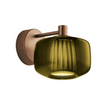 Plisse Wall Sconce - Matte Bronze / Old Green / Light Grey Plisse