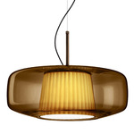 Plisse Pendant - Matte Bronze / Burnt Earth / Light Grey Plisse