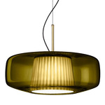 Plisse Pendant - Matte Steel / Old Green / Light Grey Plisse