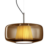 Plisse Pendant - Matte Steel / Burnt Earth / Light Grey Plisse