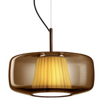 Plisse Pendant - Matte Bronze / Burnt Earth / Ivory Plisse