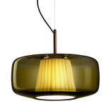 Plisse Pendant - Matte Bronze / Old Green / Ivory Plisse