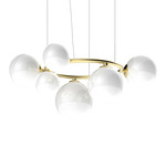 Puppet Ring Chandelier - Matte Gold / White