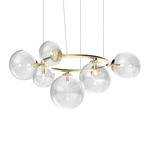 Puppet Ring Chandelier - Matte Gold / Crystal