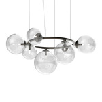 Puppet Ring Chandelier - Matte Black Nickel / Crystal