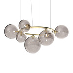 Puppet Ring Chandelier - Matte Gold / Smoky