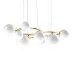 Puppet Ring Chandelier - Matte Gold / White