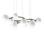 Puppet Ring Chandelier - Matte Black Nickel / White
