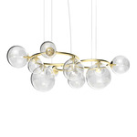 Puppet Ring Chandelier - Matte Gold / Crystal