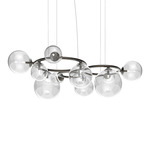 Puppet Ring Chandelier - Matte Black Nickel / Crystal