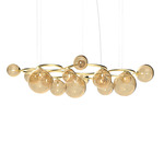 Puppet Ring Chandelier - Matte Gold / Amber