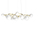 Puppet Ring Chandelier - Matte Gold / White