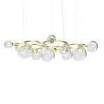 Puppet Ring Chandelier - Matte Gold / Crystal