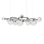 Puppet Ring Chandelier - Matte Black Nickel / Crystal