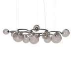 Puppet Ring Chandelier - Matte Black Nickel / Smoky