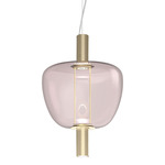 Riflesso 3 Two Light Pendant - Matte Gold / Amethyst
