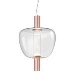 Riflesso 3 Two Light Pendant - Matte Copper / Crystal