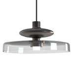 Tread Wide Pendant - Matte Bronze / Crystal