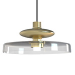 Tread Wide Pendant - Matte Gold / Crystal
