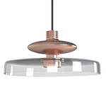 Tread Wide Pendant - Matte Copper / Crystal