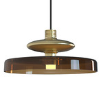 Tread Wide Pendant - Matte Gold / Burned Earth