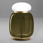 Faro Table Lamp - Painted Brass / Old Green