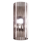 Armonia Rhombus Wall Sconce - Matte Black Nickel / Smoky