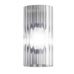 Armonia Vertical Striped Wall Sconce - Matte Black Nickel / Crystal