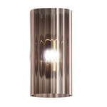 Armonia Vertical Striped Wall Sconce - Matte Gold / Smoky