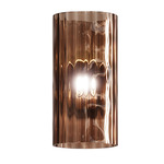 Armonia Vertical Striped Wall Sconce - Matte Gold / Burnt Earth