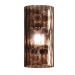 Armonia Vertical Striped Wall Sconce - Matte Black Nickel / Burnt Earth