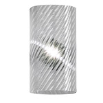 Armonia Striped Wall Sconce - Matte Black Nickel / Crystal