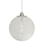 Rina Pendant - Matte Steel / White